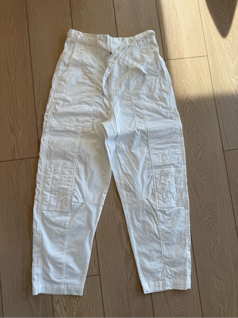 Sea New York White Cropped Cargo Pants